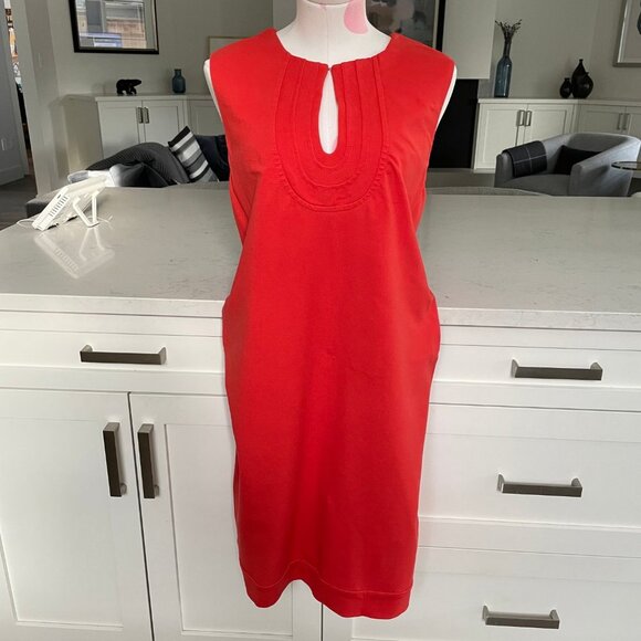 Diane von Furstenberg Designer Slvless Viscose Polyamide Dress Orange Sz 12 - Picture 13 of 13
